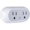 JONATHAN Y PLG1002A Smart Dual Plug, Alexa, Google Home Assistant Compatible, No Hub Required