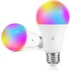 JONATHAN Y BLB2000A-SET2 Smart A19 Dimmable Light Bulb, Dimmable Color Changing LED, Alexa, Google Home Assistant Compatible, No Hub Required, Set of 2