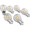 JONATHAN Y BLB-G45A-SET6 Classic Non-Dimmable LED Edison Glass Bulbs, 4W, Equivalent 40W, E26 Base, 80+ CRI, G45 Warm White 2700K, 420 Lumens for Bedroom, Living Room, Office, Clear, Pack of 6