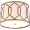 JONATHAN Y JYL3500B Hex 3-Light 16.25″ Metal LED Flush Mount Contemporary,Transitional Dimmable, 2700K Cozy Warm Light, Kitchen,Hallway,Bathroom,Stairwell, Chrome(Brass Gold)