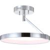 JONATHAN Y JYL7016A Owen 17.5″ Dimmable Integrated LED Metal Semi-Flush Mount, Minimalistic, Modern, Contemporary, 3000K Cozy Warm Light Dining Room, Kitchen, Living Room, Chrome