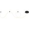 JONATHAN Y JYL7141B Serafina 55″ Contemporary Minimalist 360 Adjustable Silicone Neon Rope Dimmable Linear Integrated LED Flush Mount, Black for Bedroom, Living Room, Dining Room(Black)