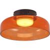 JONATHAN Y JYL7153B Kalmar 12″ Modern Minimalist Iron/Glass Dimmable Integrated LED Flush Mount Contemporary, Transitional, Industrial, Bedroom, Living Room, Dining Room, Kitchen, Green/Black(Orange)