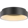 JONATHAN Y JYL7206B Ring 17.7″ Integrated LED Flush Mount, Modern, Contemporary, Dimmable, 3000K Cozy Warm Light Kitchen,Hallway,Bathroom,Stairwell, Black(Black)
