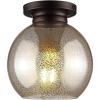 JONATHAN Y JYL7443A Atlas 7.75″ Metal/Glass LED Flush Mount, Traditional,Transitional, Dimmable, 2700K Cozy Warm Light Kitchen,Hallway,Bathroom,Stairwell, Oil Rubbed Bronze(Mercury Glass/Oil Rubbed Bronze)