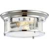 JONATHAN Y JYL7446D Lauren 13.25″ 2-Light Metal/Glass LED Flush Mount Farmhouse, Transitional, Glam, Industrial, Office, Living Room, Family Room, Dining Room, Bedroom, Hallway, Foyer, Black(Chrome)