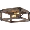 JONATHAN Y JYL7472A Magnolia 11.5″ 2-Light Iron Rustic Farmhouse LED Flush Mount, Rustic,Cottage,Industrial, Dimmable, 2700K Cozy Warm Light Kitchen,Hallway,Bathroom,Stairwell, Brown
