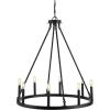 JONATHAN Y JYL7497A 36″ 12-Light Gio Iron Farmhouse Classic Industrial Ring LED Chandelier, Contemporary French Country Rustic Dimmable Adjustable Dining Room, Living Room, Kitchen, Oil Rubbed Bronze(Oil-Rubbed Bronze)