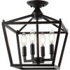 JONATHAN Y JYL7610G Plains Mini Lantern 12″ 4-Light Iron Modern Farmhouse LED Flush Mount, Office, Living Room, Family Room, Dining Room, Bedroom, Hallway, Foyer, Oil Rubbed Bronze/Brass Gold(Oil-Rubbed Bronze)