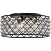 JONATHAN Y JYL9024A Gabrielle 19″ Metal/Crystal LED Flush Mount Ceiling Light Contemporary Dimmable, 2700K Cozy Warm Light, for Kitchen,Hallway,Bathroom,Stairwell, OilRubbedBronze/Clear