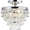 JONATHAN Y JYL9030B Toronto 16″ Metal/Crystal LED Flush Mount, Contemporary, Modern, Transitional, Elegant, Office, Living Room, Family Room, Dining Room, Bedroom, Hallway, Foyer, Chrome(Chrome)