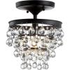 JONATHAN Y JYL9030B Toronto 16″ Metal/Crystal LED Flush Mount, Contemporary, Modern, Transitional, Elegant, Office, Living Room, Family Room, Dining Room, Bedroom, Hallway, Foyer, Chrome(Oil-Rubbed Bronze)
