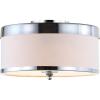 JONATHAN Y JYL9032A David 15″ Metal LED Flush Mount Glam,Transitional,Traditional,Classic Dimmable, 2700K Cozy Warm Light, for Kitchen,Hallway,Bathroom,Stairwell, Chrome/White