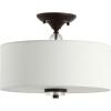 JONATHAN Y JYL9033A Marc 15″ Metal/Crystal LED Semi-Flush Mount Contemporary,Traditional,Transitional Dimmable, 2700K Cozy Warm Light, for Kitchen,Hallway,Bathroom,Stairwell, OilRubbedBronze/White(Oil-Rubbed Bronze)