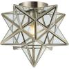 JONATHAN Y JYL9035D Stella 12″ Moravian Star Metal/Glass LED Flush Mount Contemporary Dimmable, for Kitchen,Hallway,Bathroom,Stairwell, Oil Rubbed Bronze/Mercury(Nickel)