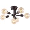 JONATHAN Y JYL9541A Marcel 20″ 6-Light Globe Farmhouse Modern Iron Bistro LED Semi Flush Mount Transitional Industrial Kitchen Hallway Bathroom Bedroom Entryway Foyer, Oil Rubbed Bronze