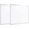 JONATHAN Y JYL9804A-SET2 2 ft. X 2 ft. 40-Watt Dimmable Integrated LED Flat Panel Flush Mount Light with 4400 Lumens 5000K, White (Set of 2)