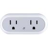 JONATHAN Y PLG1002A Smart Dual Plug, Alexa, Google Home Assistant Compatible, No Hub Required