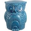 JONATHAN Y TBL1035B Millie 17.5″ Classic Vintage Ceramic Indoor/Outdoor Owl Garden Stool, Bohemian, Coastal, Cottage, Traditional, Spill-Proof, Living Room, Garden Room, Patio, Blue Cracks(Blue Cracks)