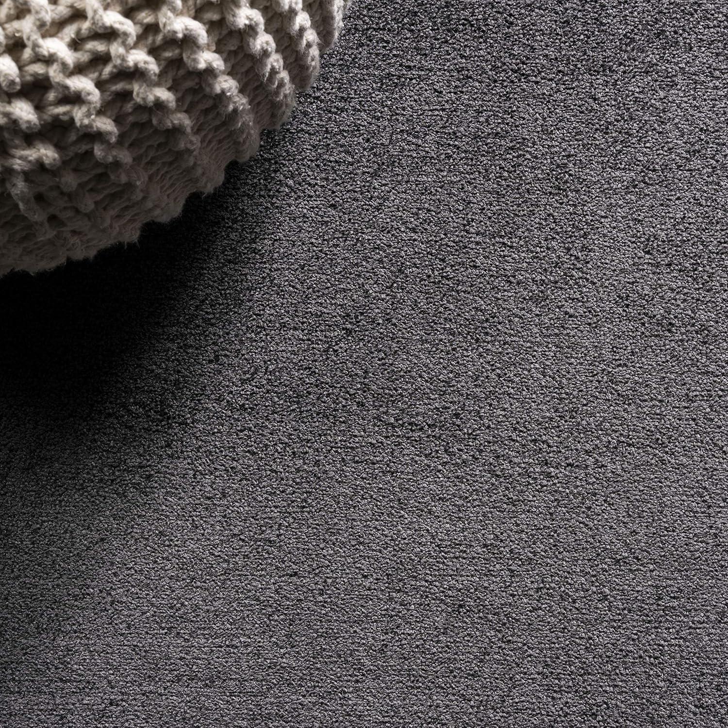 imageJONATHAN Y Haze Solid LowPile Black Indoor Area Rug 5x8 CoastalBohemianMinimalistClassic EasyCleaning for Living RoomBedroomKitchenPet FriendlyNonShedding SEU100I5