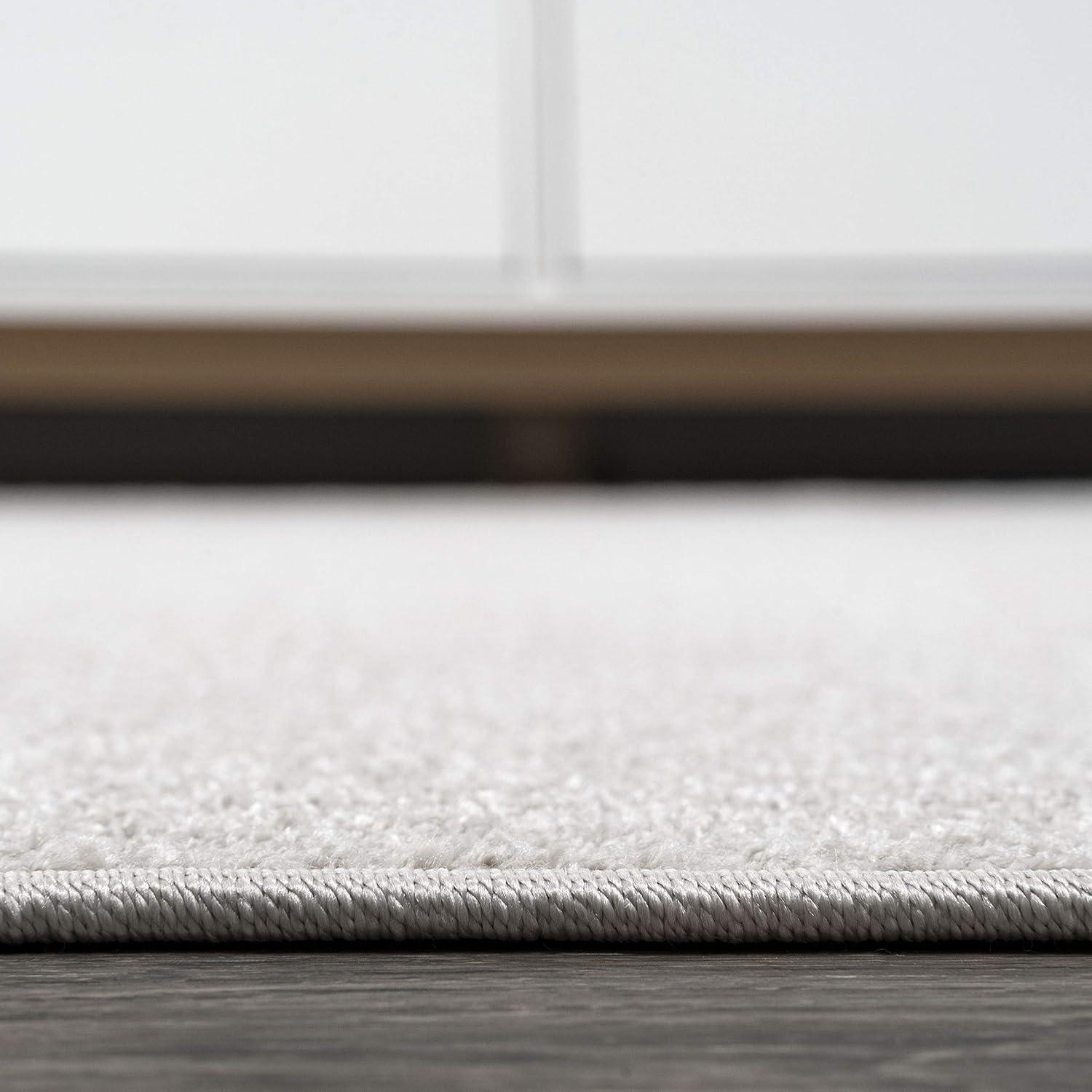 imageJONATHAN Y Haze Solid LowPile Cream Indoor Area Rug 6x9 CoastalBohemianMinimalistClassic EasyCleaning for Living RoomBedroomKitchenPet FriendlyNonShedding SEU100D6