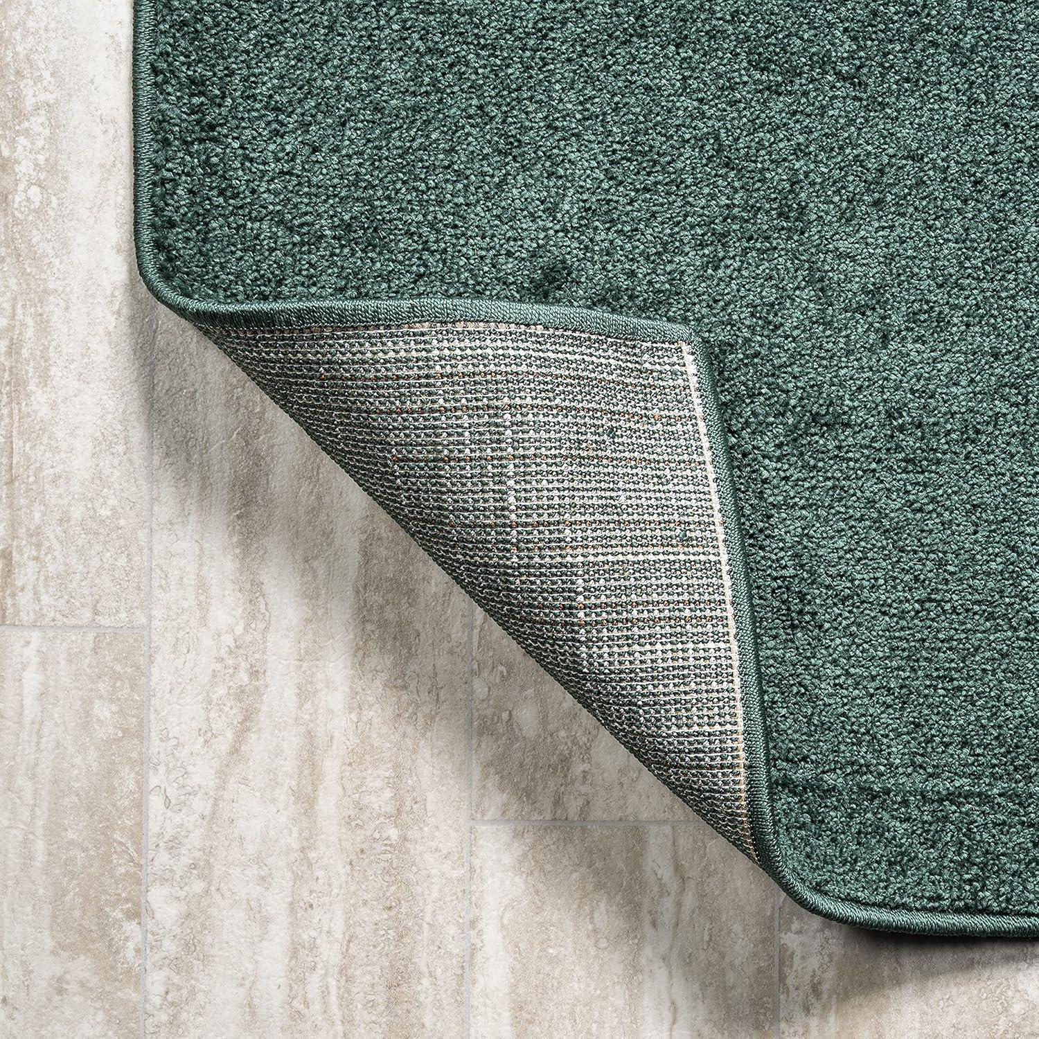 imageJONATHAN Y Haze Solid LowPile Emerald Indoor Area Rug 8x10 CoastalBohemianMinimalistClassic EasyCleaning for Living RoomBedroomKitchenPet FriendlyNonShedding SEU100L8