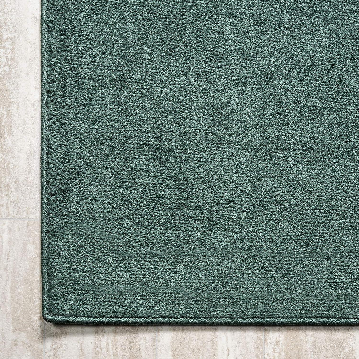 imageJONATHAN Y Haze Solid LowPile Emerald Indoor Area Rug 8x10 CoastalBohemianMinimalistClassic EasyCleaning for Living RoomBedroomKitchenPet FriendlyNonShedding SEU100L8
