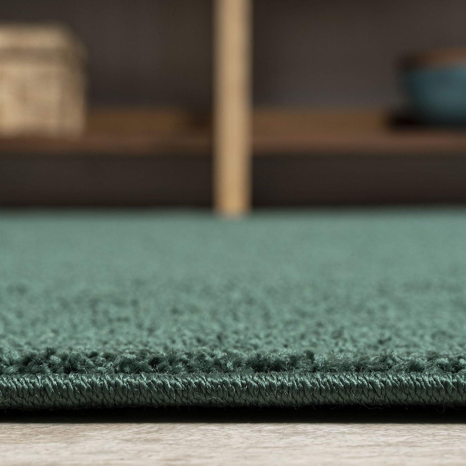 imageJONATHAN Y Haze Solid LowPile Emerald Indoor Area Rug 8x10 CoastalBohemianMinimalistClassic EasyCleaning for Living RoomBedroomKitchenPet FriendlyNonShedding SEU100L8