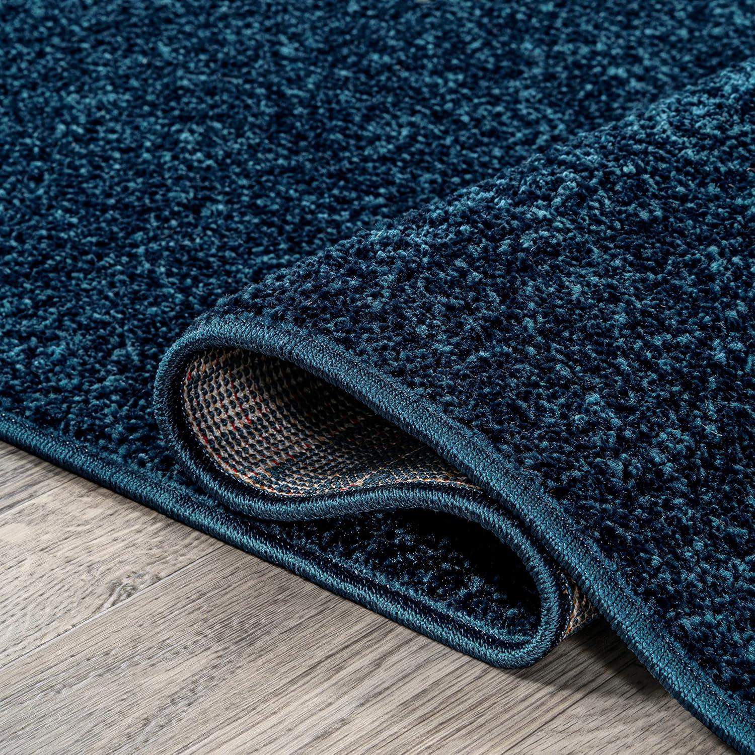 imageJONATHAN Y Haze Solid LowPile Navy Indoor Area Rug 5x8 CoastalBohemianMinimalistClassic EasyCleaning for Living RoomBedroomKitchenPet FriendlyNonShedding SEU100C5