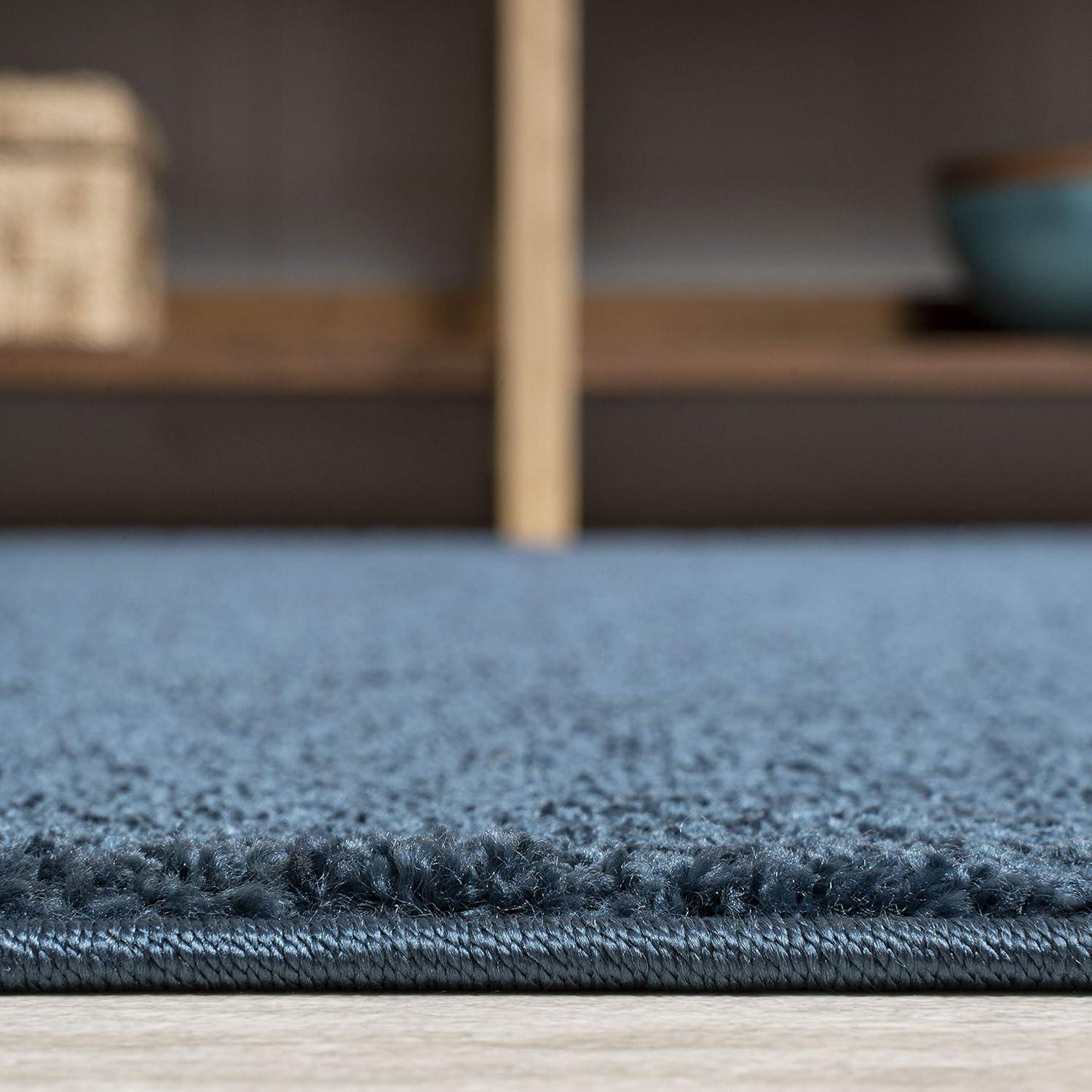 imageJONATHAN Y Haze Solid LowPile Navy Indoor Area Rug 5x8 CoastalBohemianMinimalistClassic EasyCleaning for Living RoomBedroomKitchenPet FriendlyNonShedding SEU100C5