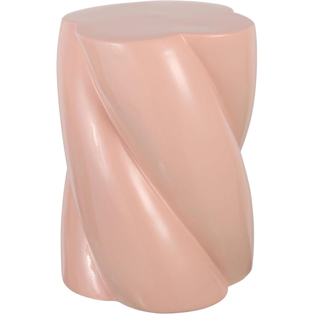 imageJONATHAN Y TBL1036C Yves 18quot Modern Minimalist Rope Twist Ceramic IndoorOutdoor Garden Stool Bohemian Coastal Cottage Traditional SpillProof Living Room Garden Room Cracked BluePink