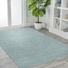 JONATHAN Y Haze Solid Low-Pile Aqua Blue Indoor Area Rug 8×10, Coastal,Bohemian,Minimalist,Classic, Easy-Cleaning for Living Room,Bedroom,Kitchen,Pet Friendly,Non-Shedding (SEU100S-8)