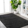JONATHAN Y Haze Solid Low-Pile Black Indoor Area Rug 8×10, Coastal,Bohemian,Minimalist,Classic, Easy-Cleaning for Living Room,Bedroom,Kitchen,Pet Friendly,Non-Shedding (SEU100I-8)