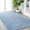 JONATHAN Y Haze Solid Low-Pile Classic Blue Indoor Area Rug 8×10, Coastal,Bohemian,Minimalist,Classic, Easy-Cleaning for Living Room,Bedroom,Kitchen,Pet Friendly,Non-Shedding (SEU100F-8)
