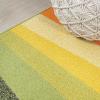 JONATHAN Y Prism Geometric Striped Indoor Area Rug 8×10, Orange/Green/Blue, Modern, Coastal, Easy-Cleaning for Living Room, Bedroom, Kitchen, Pet Friendly, Non-Shedding (DZC101A-8)(Orange/Green/Blue)