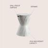 JONATHAN Y TBL1020A African Drum 17.3″ White Marble Finish Ceramic Indoor/Outdoor Garden Stool, Contemporary, Midcentury, Modern, Scandinavian, Side Table, Plant Stand,Spill-Proof, White Marble Finish