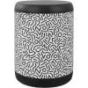 JONATHAN Y TBL1028A Indi 17.75″ Modern Bohemian Geometric Drum Garden Stool, Black/White
