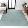 JONATHAN Y Haze Solid Low-Pile Aqua Blue Indoor Area Rug 8×10, Coastal,Bohemian,Minimalist,Classic, Easy-Cleaning for Living Room,Bedroom,Kitchen,Pet Friendly,Non-Shedding (SEU100S-8)