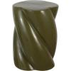JONATHAN Y TBL1036C Yves 18″ Modern Minimalist Rope Twist Ceramic Indoor-Outdoor Garden Stool, Bohemian, Coastal, Cottage, Traditional, Spill-Proof, Living Room, Garden Room, Cracked Blue(Forest Green)