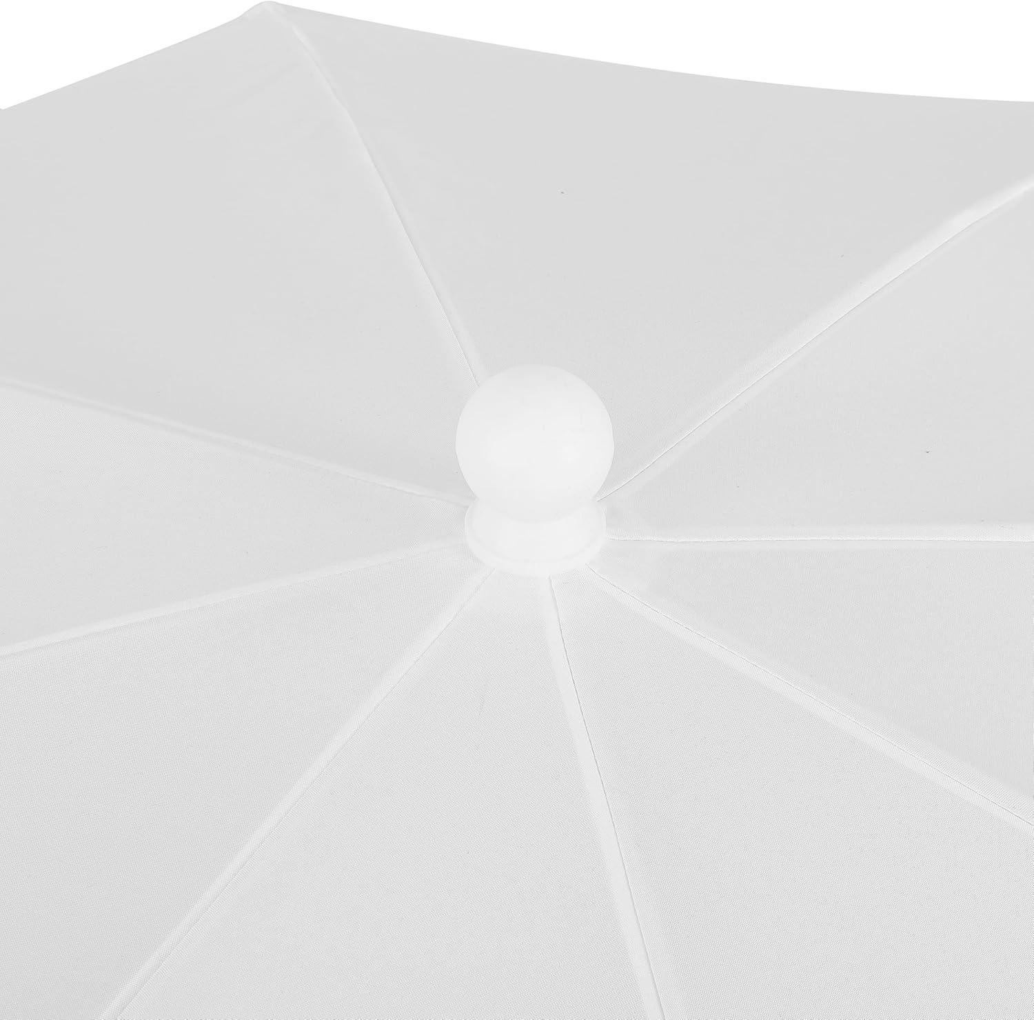 imageJONATHAN Y UMB1005E Mariner 65 ft Classic Cottage Fringe Tassel Market Beach Umbrella with Push Button Tilt Wind Vent and UV Protection and Matching Carry Bag in Cream White PoleWhiteBlack