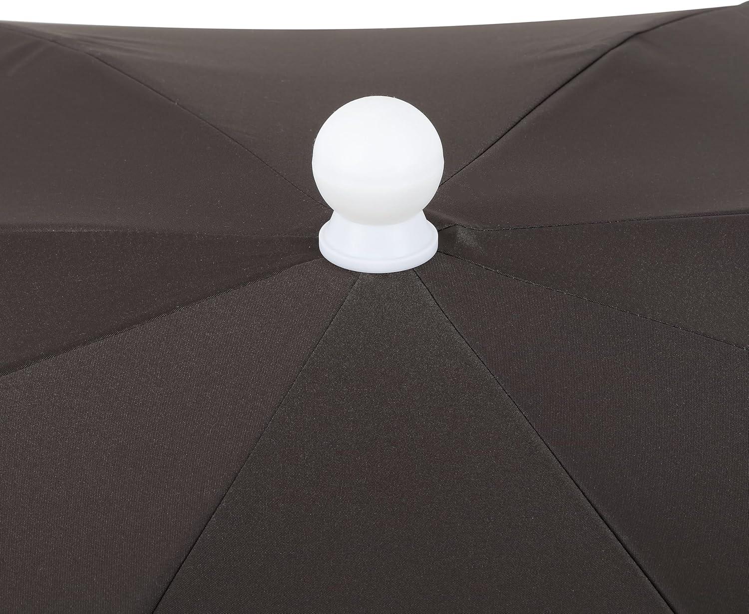 imageJONATHAN Y UMB1005E Mariner 65 ft Classic Cottage Fringe Tassel Market Beach Umbrella with Push Button Tilt Wind Vent and UV Protection and Matching Carry Bag in Cream White PoleBlack