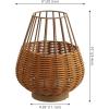 JONATHAN Y JYL7154B-SET2 Elian 10″ Modern Rustic Decorative Indoor/Outdoor Faux Wicker Rechargeable/Cordless Dimmable Integrated LED Table Lamp for Patio, Porch, Backyard, Light Brown/Brown (Set of 2)(Light Brown/Brown)