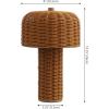 JONATHAN Y JYL7155A-SET2 Mia 10″ Modern Scandinavian Indoor/Outdoor Faux Wicker Rechargeable/Cordless Dimmable Integrated LED Table Lamp for Patio, Porch, Backyard, Dark Brown/Black (Set of 2)(Light Brown/Brown)