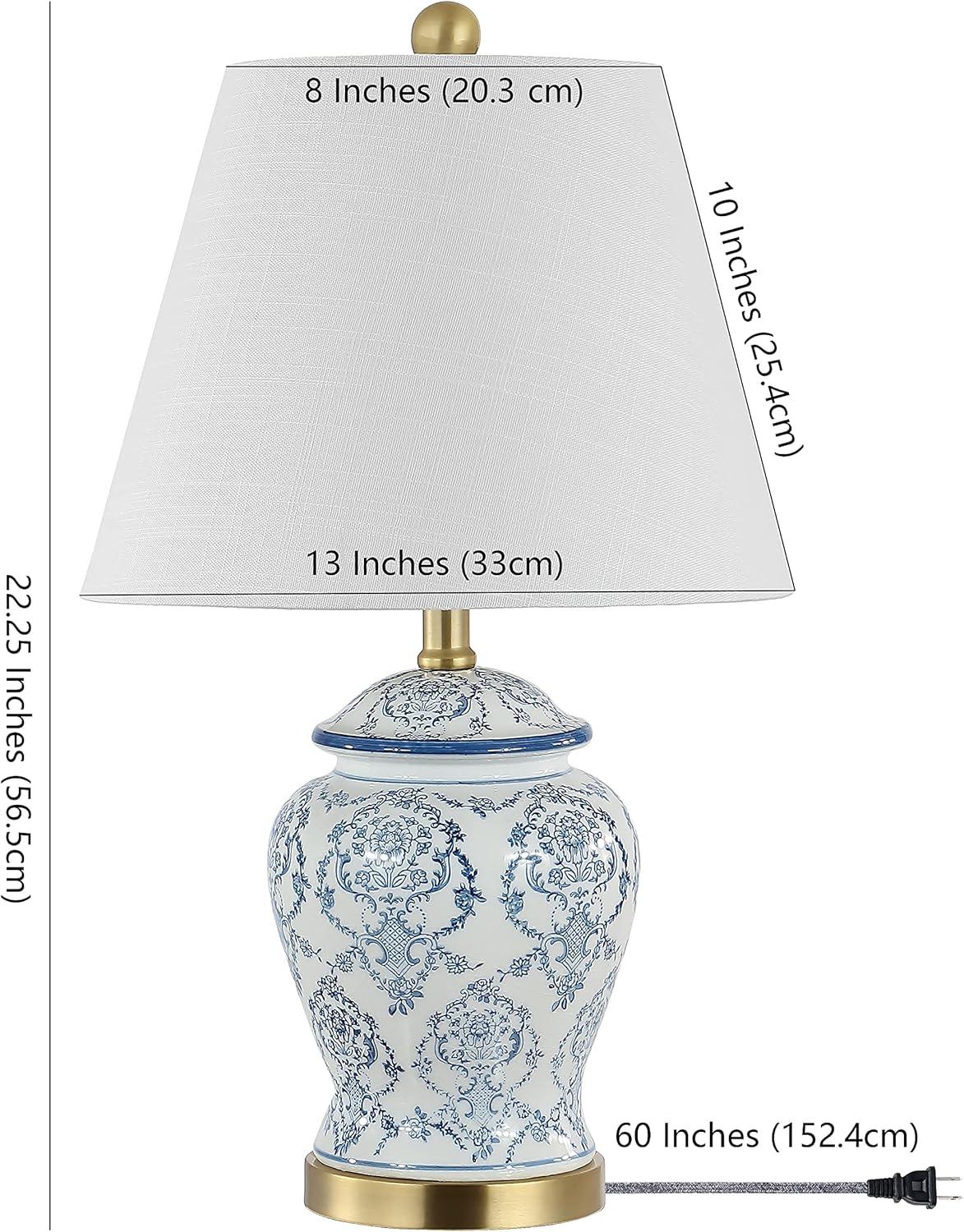 imageJONATHAN Y JYL3085A Juliana 2225quot Traditional Classic Chinoiserie Ceramic LED Table Lamp French Country Bedside Desk Nightstand Lamp for Bedroom Living Room Office College Bookcase BlueWhite