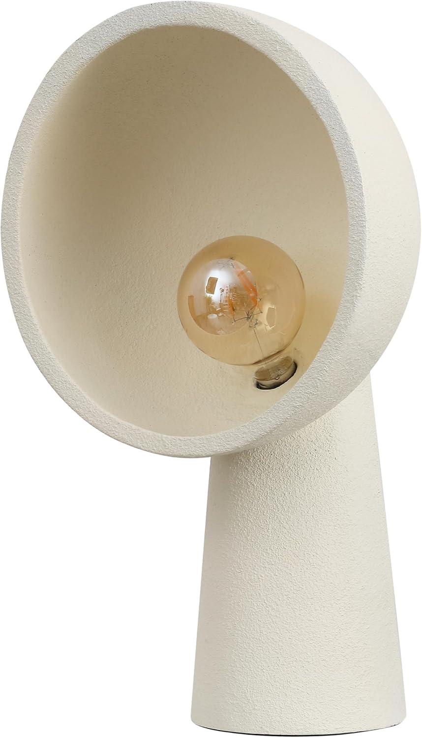 imageJONATHAN Y JYL6314A Claude 175quot Contemporary Minimalist Resin HalfGlobe Column LED Table Lamp for Living Room Family Room Dining Room Bedroom Hallway Office Cream