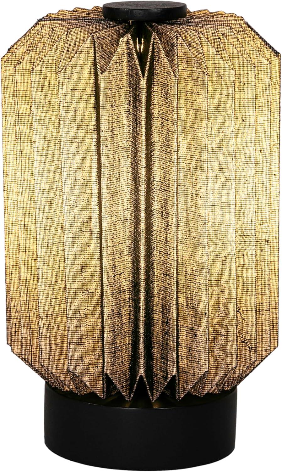 imageJONATHAN Y JYL9102B Banks 85quot Modern Minimalist Paper Pleated Column Accent LED Table Lamp for Living Room Family Room Dining Room Bedroom Hallway Office NaturalBlack