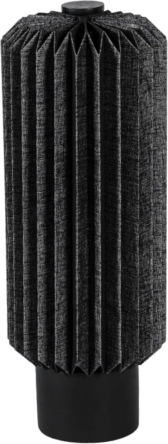 imageJONATHAN Y JYL9102B Banks 85quot Modern Minimalist Paper Pleated Column Accent LED Table Lamp for Living Room Family Room Dining Room Bedroom Hallway Office NaturalBlack