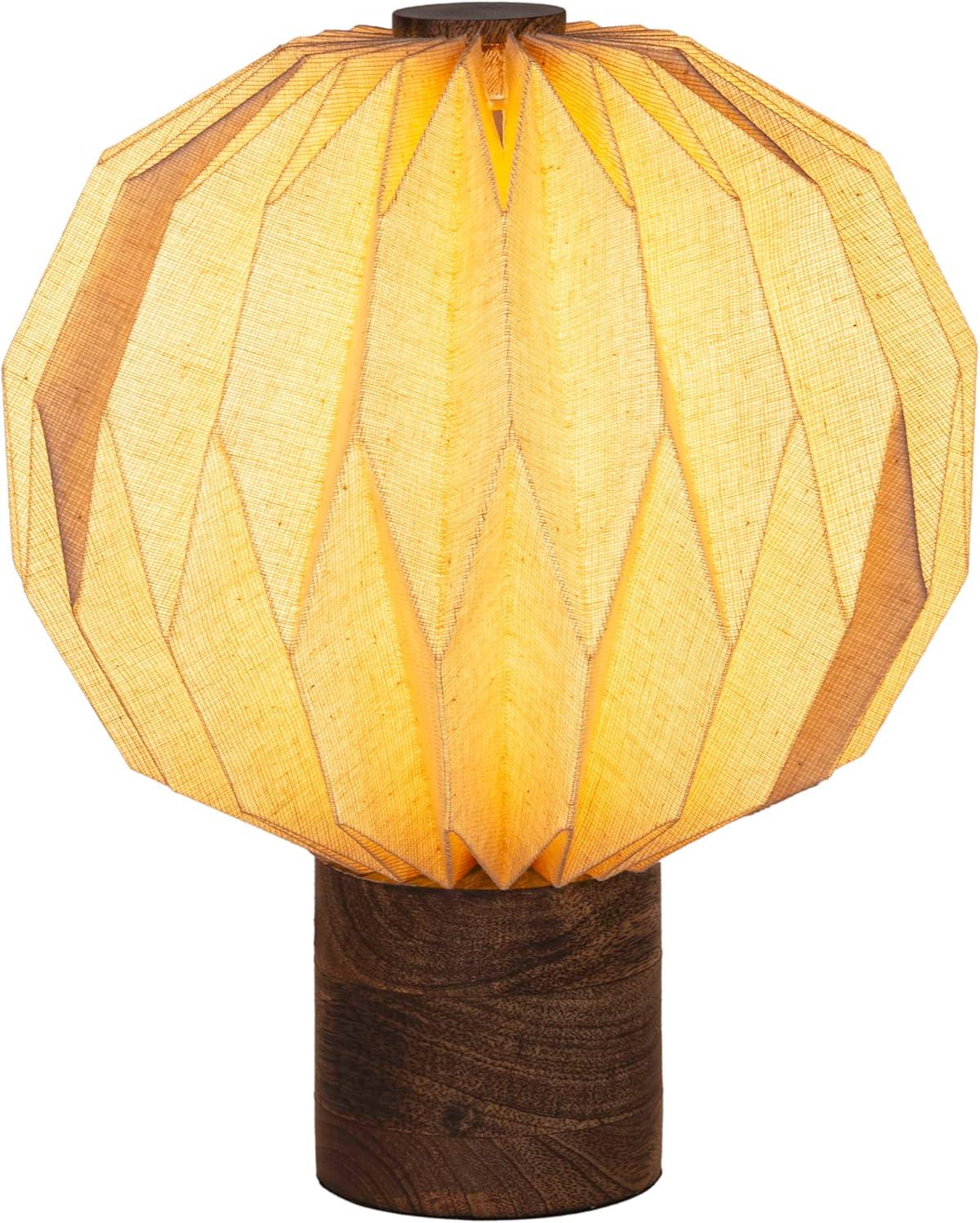 imageJONATHAN Y JYL9103B Quincy 11quot Modern Minimalist Paper Pleated Orb Accent LED Table Lamp for Living Room Family Room Dining Room Bedroom Hallway Office NaturalNatural