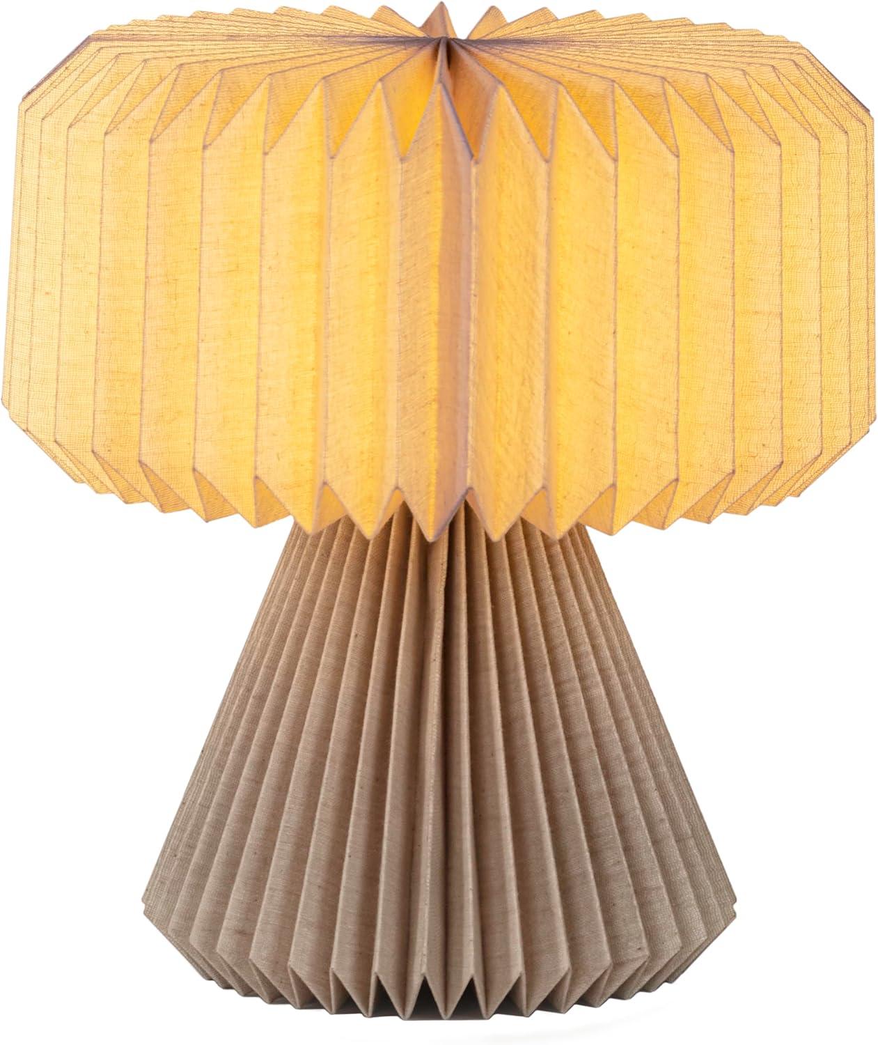 imageJONATHAN Y JYL9107B Zelda 128quot Modern Art Deco Paper Pleated Shade Accent LED Table Lamp for Living Room Family Room Dining Room Bedroom Hallway Office NaturalNatural