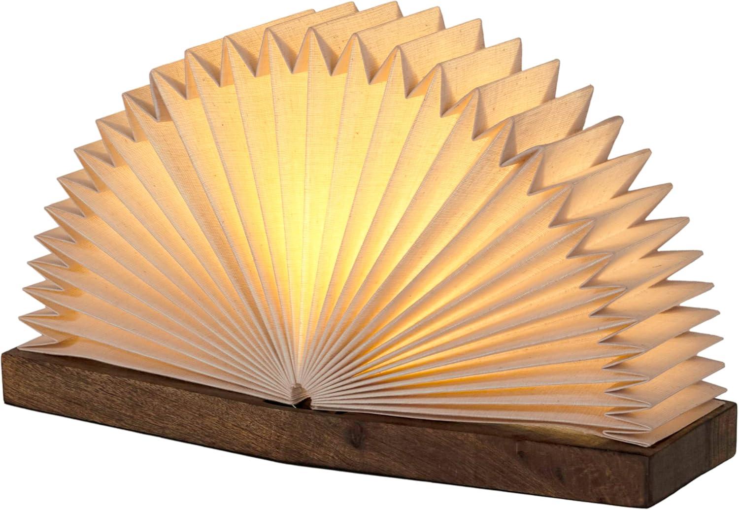 imageJONATHAN Y JYL9109B Darla 96quot Modern Art Deco Paper Full Pleated Fan LED Table Lamp for Living Room Family Room Dining Room Bedroom Hallway Office Natural96 high x 167 wide x 69 deep